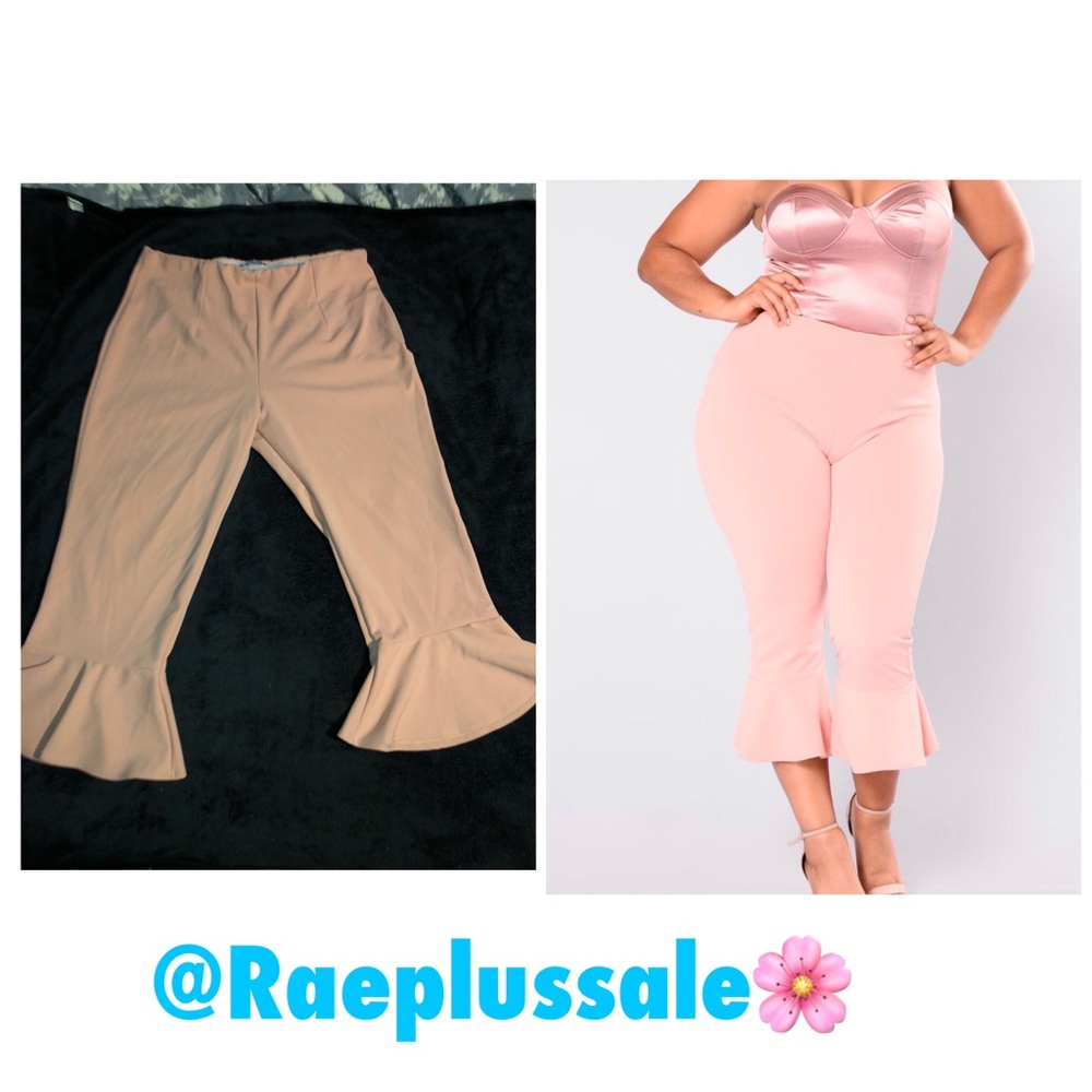 Fashion Nova - Blush Pink Ruffle Pants US 3X